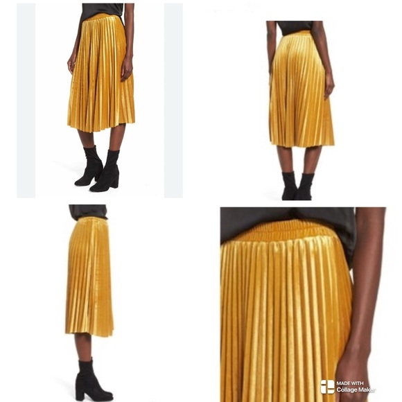 Chelsea28 velvet A line midi skirt - Picture 1 of 10